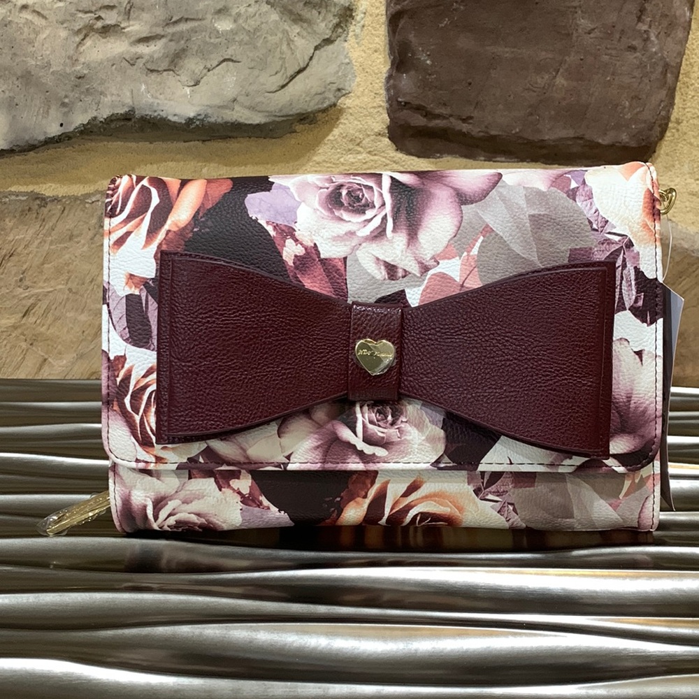 NWT BETSEY JOHNSON ROSE XODANI CROSSBODY PURSE/WALLET